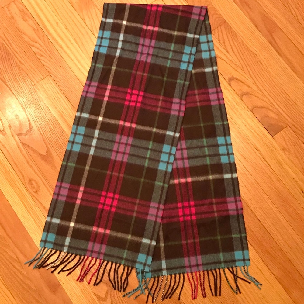 kate spade ♠️ wool/angora plaid scarf
